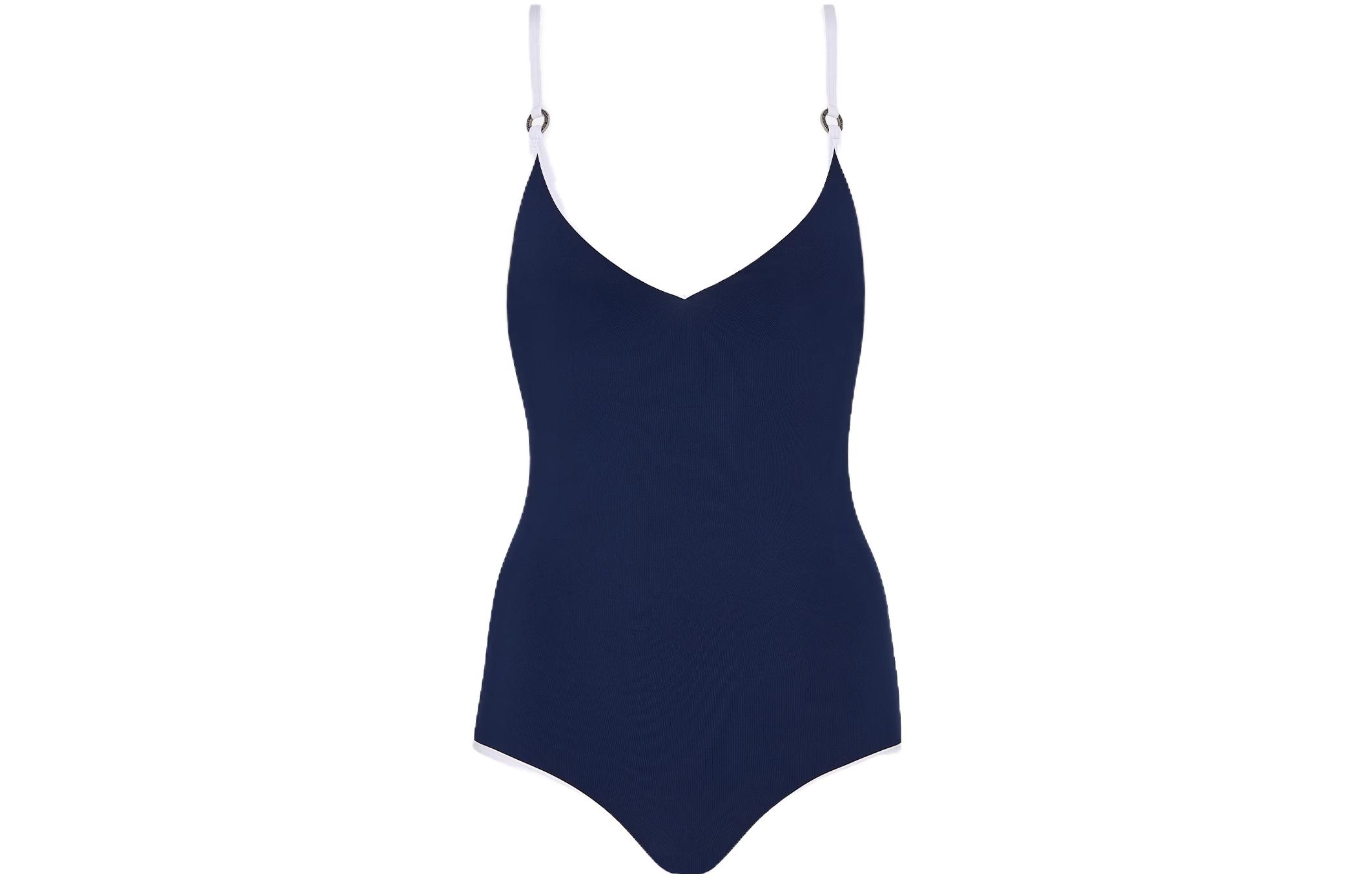 DIOR One-piece Swimsuit Women's Dark Blue - POIZON