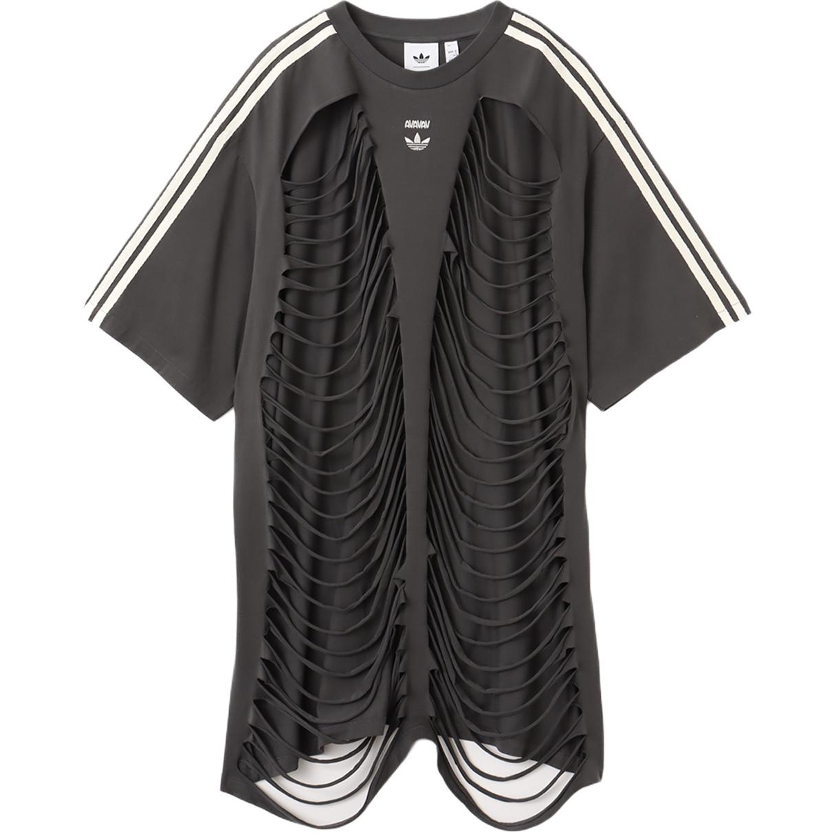 トップス adidas by Avavav SLASHED T-SHIRT Women's T-shirts adidas x Avavav Slashed Tee Dark Grey