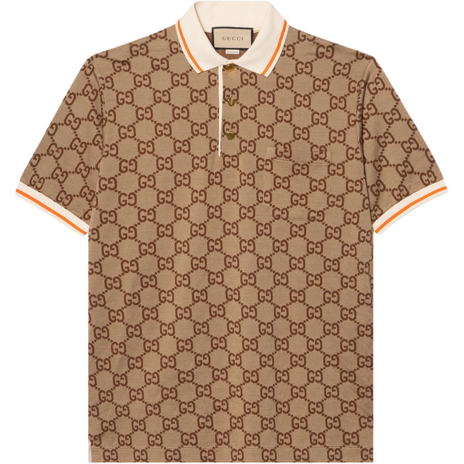 GUCCI Gg Logo Jacquard Polo Shirt S - POIZON