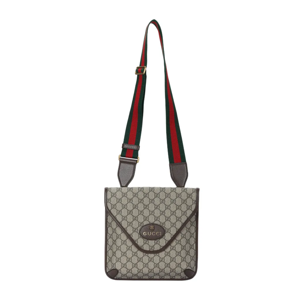 GUCCI Medium Messenger Bag Metal Feline Head Crossbody Bags