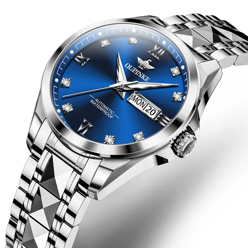 Oupinke Fashionable Versatility Elegance Mechanical Movement Watch Women's Watch White Dial-8