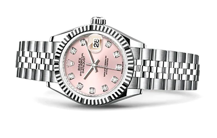ROLEX Women's Apparel Log Series Automatic Mechanical Movement Women's Watch 28mm Pink Watch Dial Oystersteel Strap-1