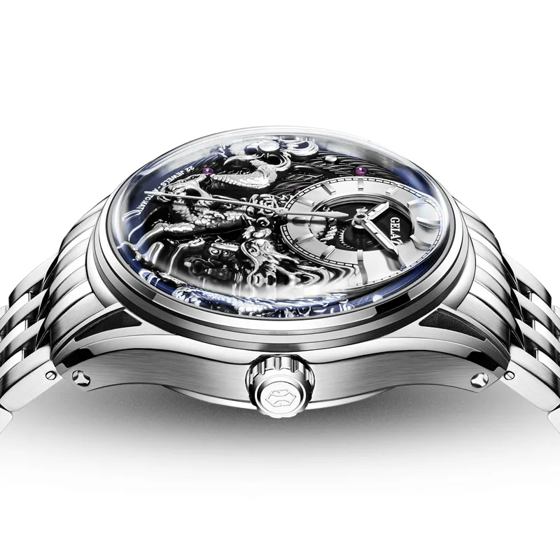 GELATU Automatic Mechanical Movement Watch Men's Watches Black Dial-3