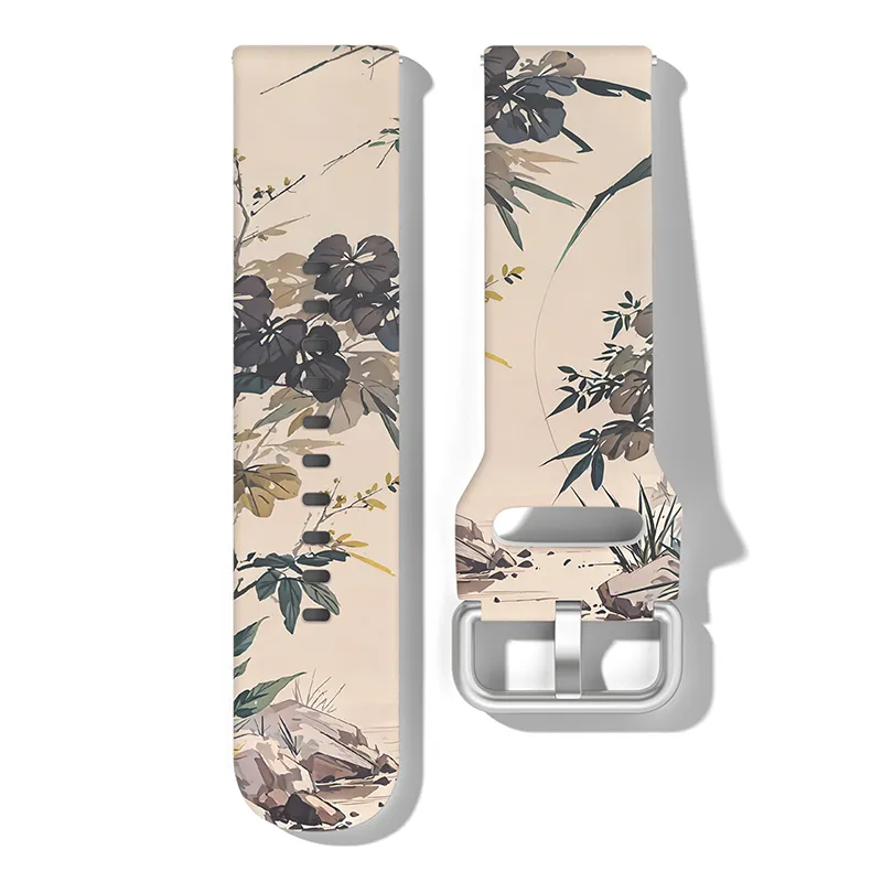 Yu Qing Xiaomi Red Beige Compatibility Watch Band Silicone Material-4