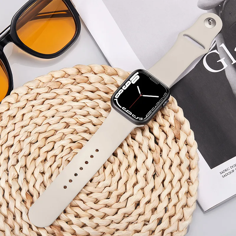 ZHISHENG Apple Compatibility Watch Band 38 45mm Watch Dial All Silicone Material-4