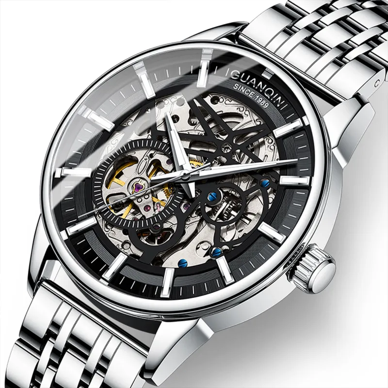 GUANQIN Automatic Mechanical Movement Men's Watches White Dial-7