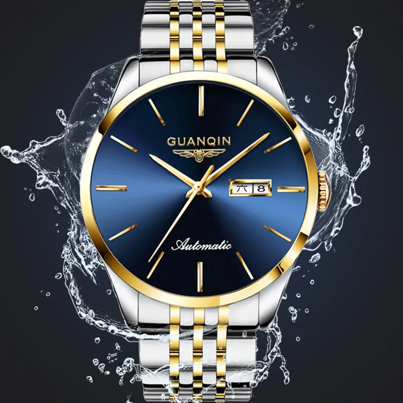GUANQIN GJ16179.JGD Automatic Mechanical Movement Stainless Steel Watchband Watch Men's Watches White Dial-6