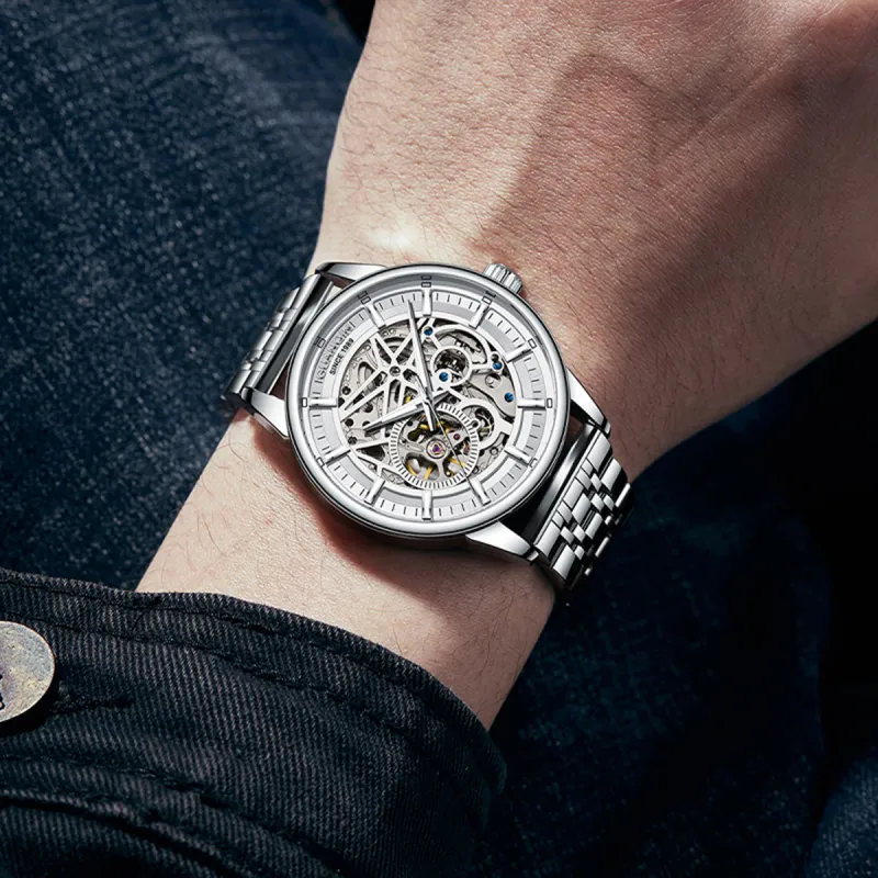 GUANQIN Automatic Mechanical Movement Men's Watches White Dial-2