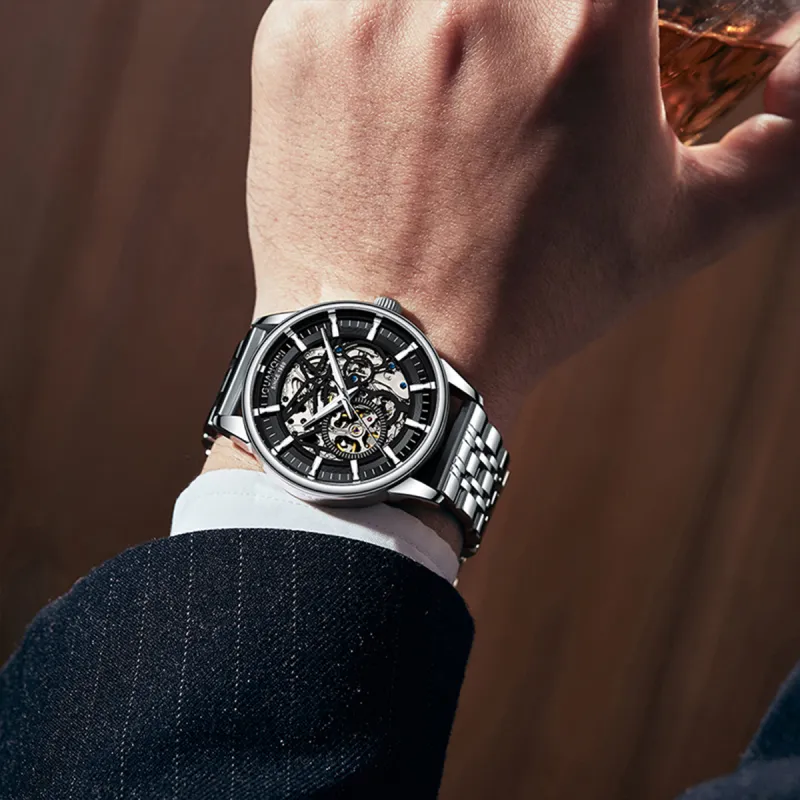 GUANQIN Automatic Mechanical Movement Men's Watches White Dial-8