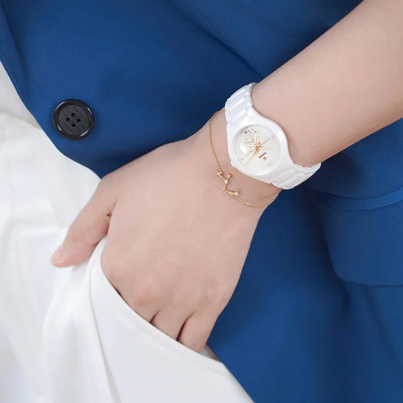 RADO Realme Collection Automatic Mechanical Movement Women's Watch Watch 30*37.4mm White Dial Ceramic Watch Case-1