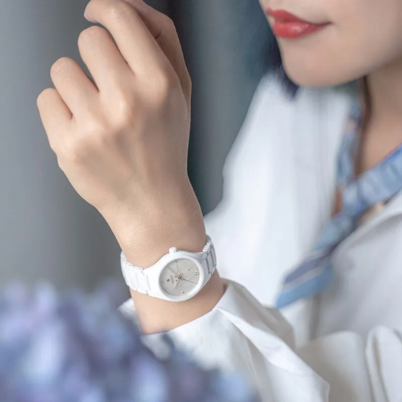 RADO Realme Collection Automatic Mechanical Movement Women's Watch 37.4mm White Dial Titanium Strap-2