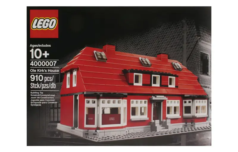 LEGO Classic Collection Red House Employee Limited Edition Building Blocks 601 1000 4000007-2