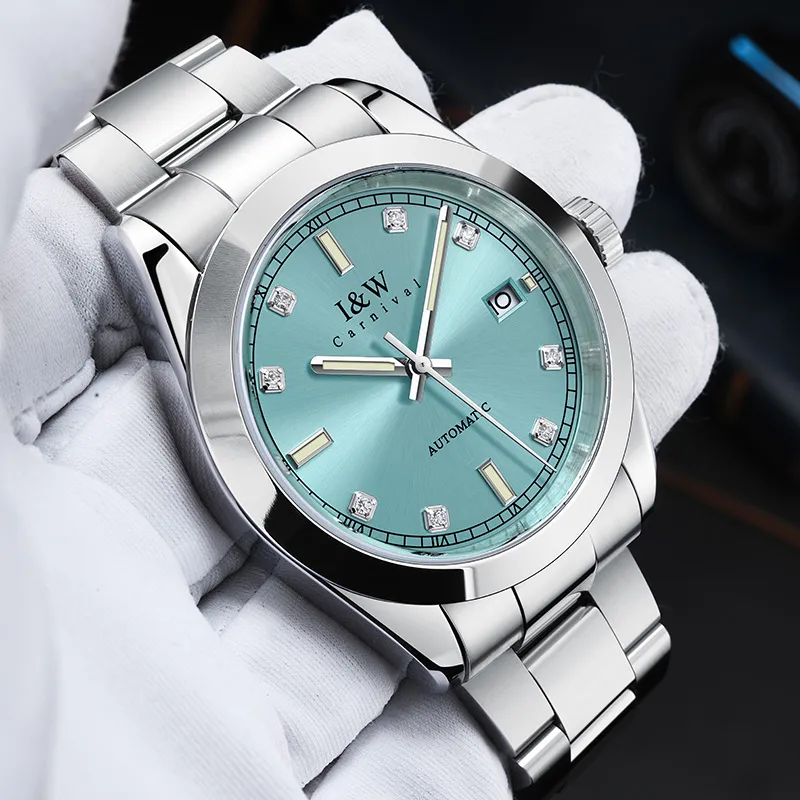 I&W CARNIVAL HWGUOJI Automatic Mechanical Movement Watch Men's Watches Gray Dial-49