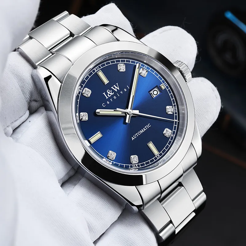 I&W CARNIVAL HWGUOJI Automatic Mechanical Movement Watch Men's Watches Gray Dial-54