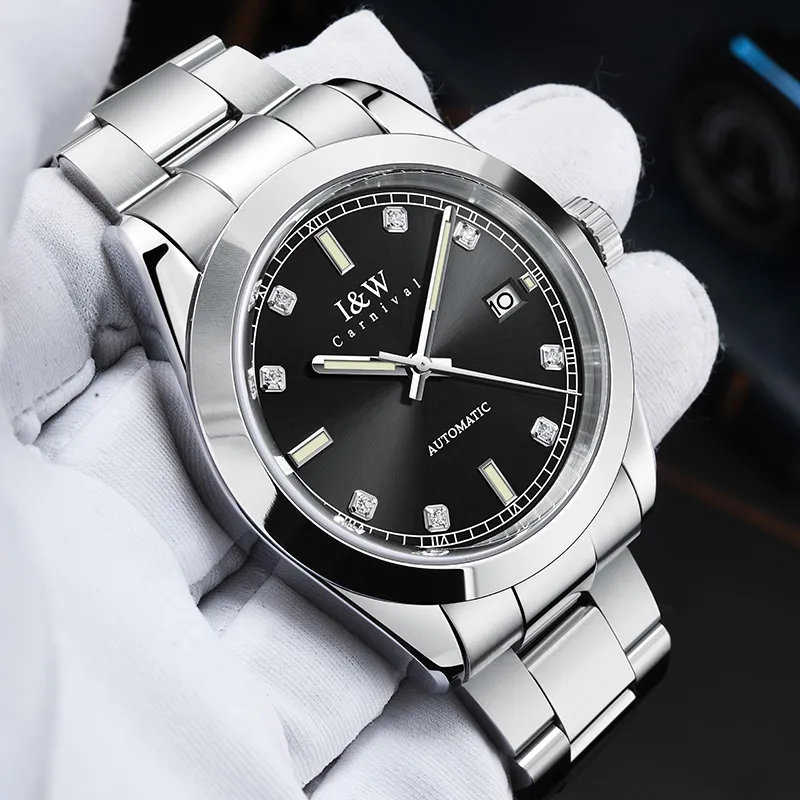 I&W CARNIVAL HWGUOJI Automatic Mechanical Movement Watch Men's Watches Gray Dial-60