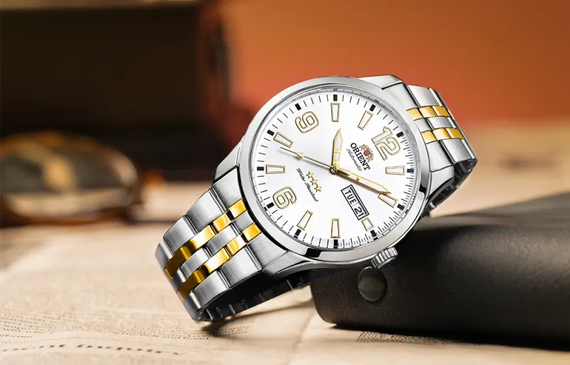 ORIENT Classic Collection Mechanical Movement Metal Strap Watch Men's Watches White Dial-6