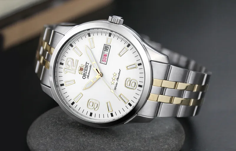 ORIENT Classic Collection Mechanical Movement Metal Strap Watch Men's Watches White Dial-7