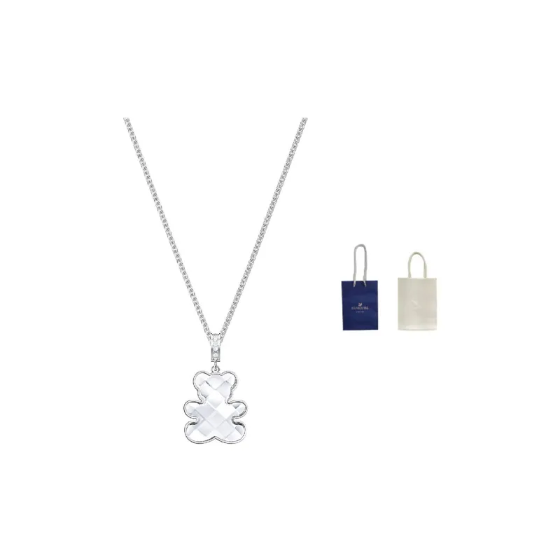 Swarovski Teddy Crystal Necklaces Women's Silver-3