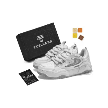 TCELLARS Skateboard Shoes Unisex Low Top Cream Gray/Black Tortoise/Night Purple