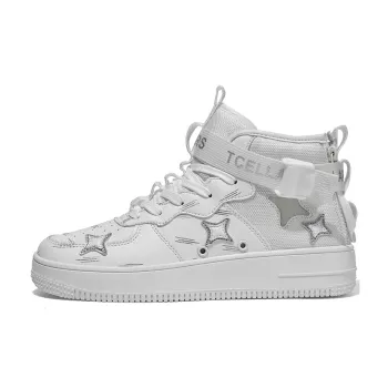 TCELLARS Coverage Cushioning Wear Resistant Lightweight Supportive Height Increasing Mid Top Skateboard Shoes Unisex