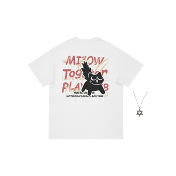 MIIOW T Shirt Comes With Trendy Necklace Unisex