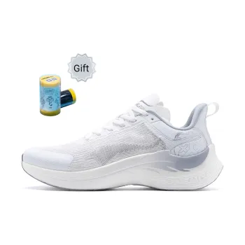 ONEMIX Yi Shuang Body Measurement Professional Racing Running Shoes Unisex White Silver Gray