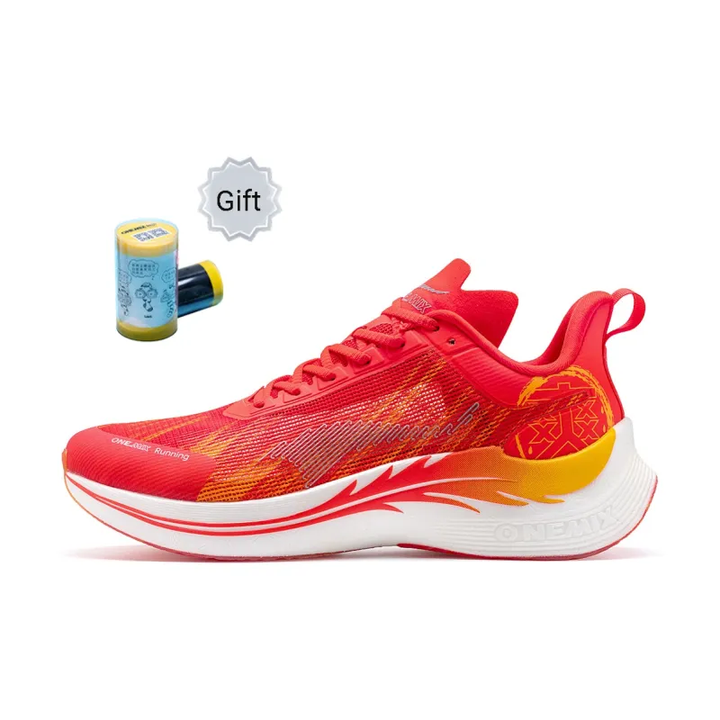 ONEMIX Yi Shuang Body Measurement Professional Racing Running Shoes Unisex Afterglow Red-0