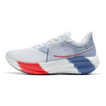 XTEP Running Shoes Men Low-Top New White/Sunlight Blue/Laser Red