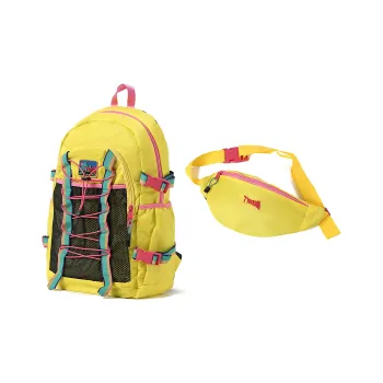 TYAKASHA Polyester Backpack Large Size Unisex Yellow
