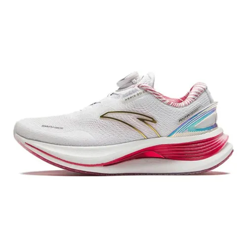 Anta Champion 3rd Gen PRO Cushioning Wear Resistant Low Top Running Shoes Women's White Red Gold