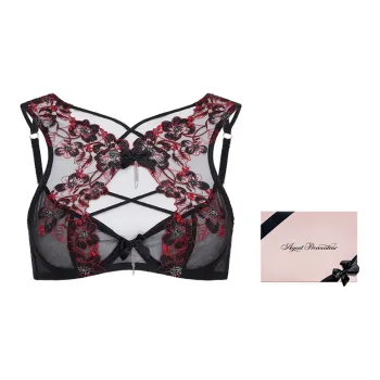 Agent Provocateur Bra Women's Black Red Embroidered