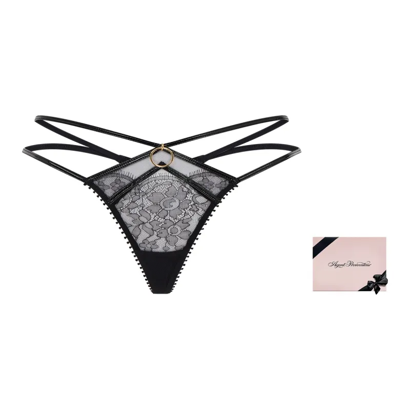 Agent Provocateur Foxie Strappy Floral lace Thong-0