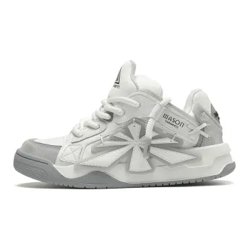 Masongarments Starlight Low Top Skateboard Shoes Unisex Cream Gray