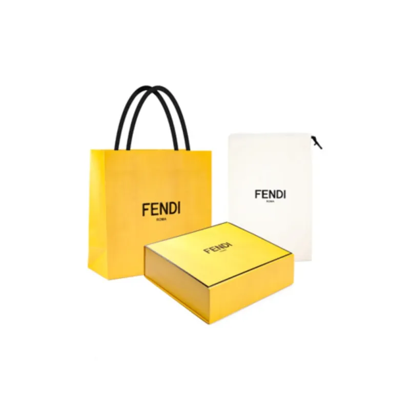 FENDI Leather Briefcase One Shoulder Handbag Men's Brown-5