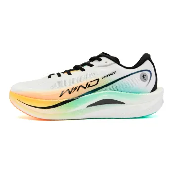 QIAODAN Strong Winds 2.0 PRO Cushioned Slip-Resistant Low-Top Running Shoes Women's Jordan White Phantom Orange