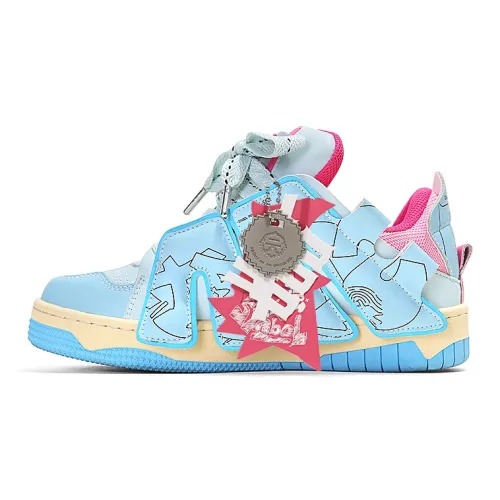 ADCDAVINCI Wheat Whirlwind Series ADCDAVINCI Low Top Skateboard Shoes Unisex Blue Pink