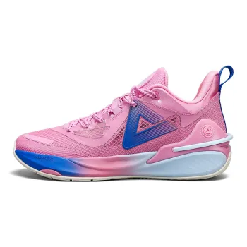 PEAK Basketball Shoes Men Low Top Sea Blue Light Purple
