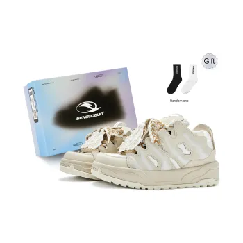 SENGUOGUO Year Of The Dragon Limited Edition Low Top Skateboard Shoes Unisex Beige