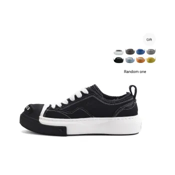 UNNAMED FORCES Cloud Summer Breathable Height Increasing Low Top Canvas Shoes Unisex Black