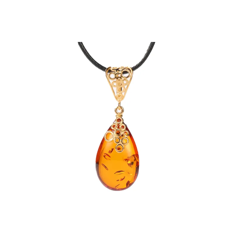 S&A S925 Silver Amber Beeswax Fine Jade Necklaces Women's-2