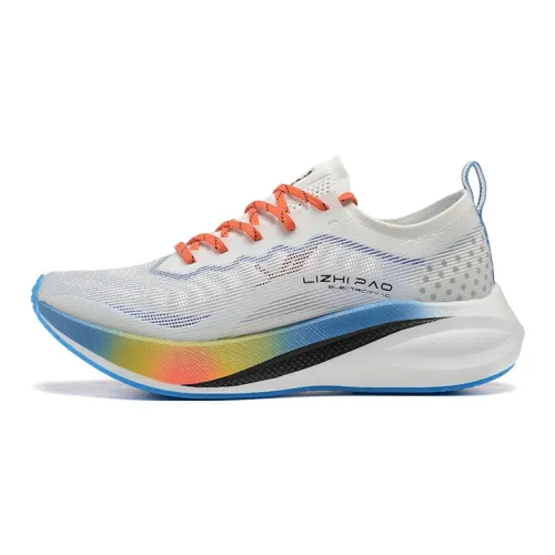 LIZHIPAO Running Shoes Unisex Low Top Mismatched Color White Blue Orange
