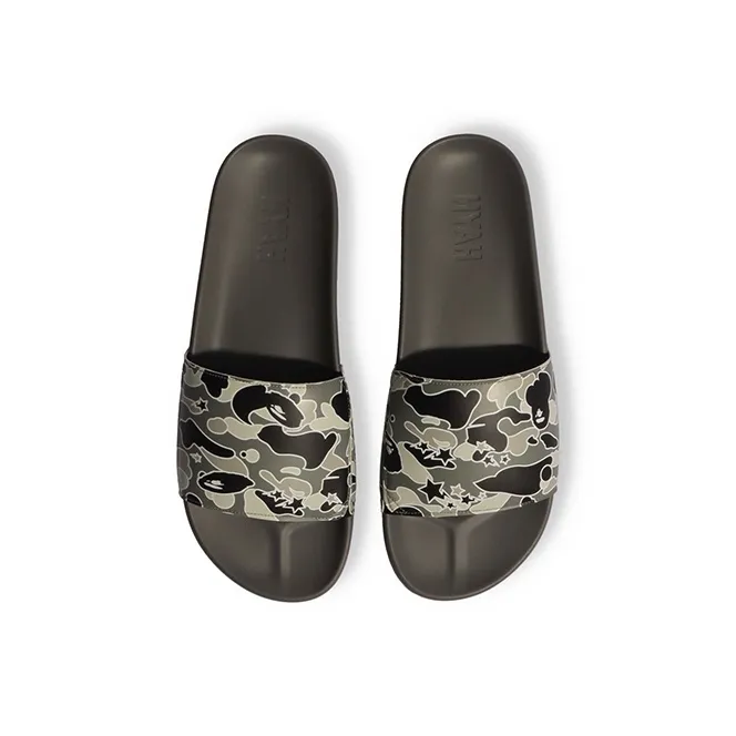 BAPE A BATHING APE Hayn Slide Black Sta Camo-1