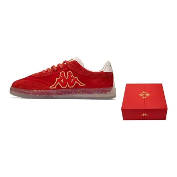 Kappa Tifo Anti Slip Wear Resistant Low Top Skateboard Shoes Unisex China Red/Birch White