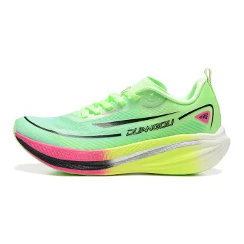 DUANGOU Running Shoes Unisex Low Top Neon Green/Black Pink/Mismatched Colors