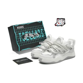 TCELLARS Mid Top Skateboard Shoes Unisex Cream Gray Box Limited Edition
