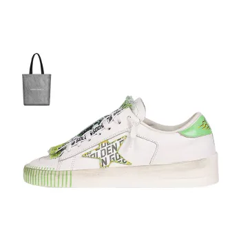 Golden Goose Stardan Low Top Stylish Skateboarding Shoes Women's White Designer Collaboration Edition