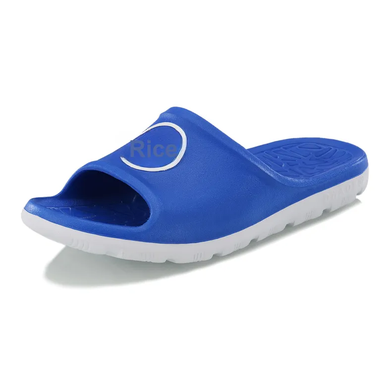 LiNing Rubber Sole EVA Quiet Slide Slippers Men's Blue-2