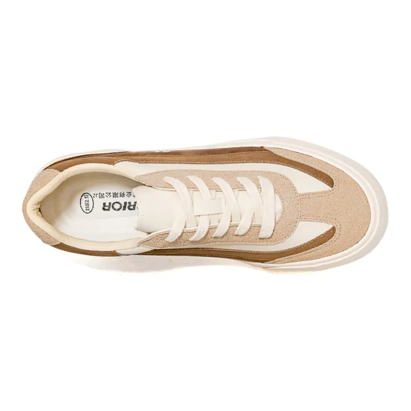 Warrior Durable Breathable Low Top Canvas Shoes Unisex Beige Brown-2