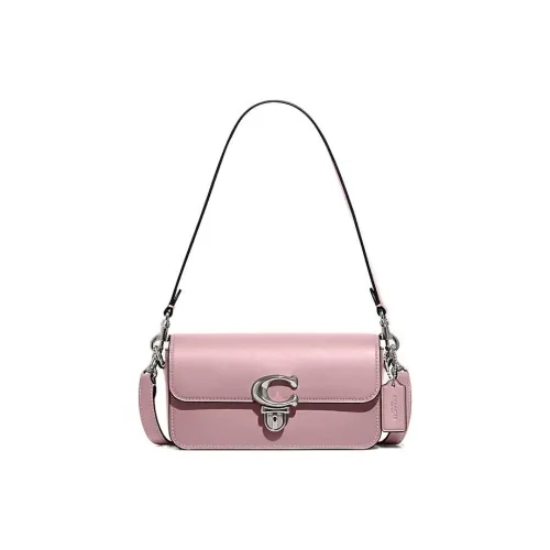 COACH Studio Cow Leather Brick Bag Handbag, Shoulder Bag Women's Purple
