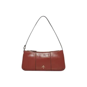 Manu Atelier PITA Series Cow Leather Arrow Bag Shoulder Bag Women's Red Brown